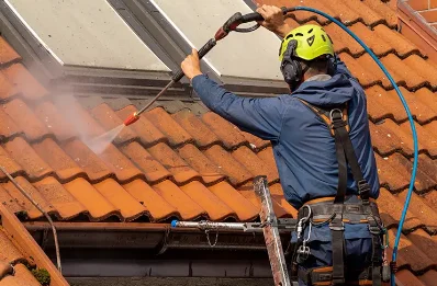 Démoussage et hydrofuge de toiture à Chaspuzac